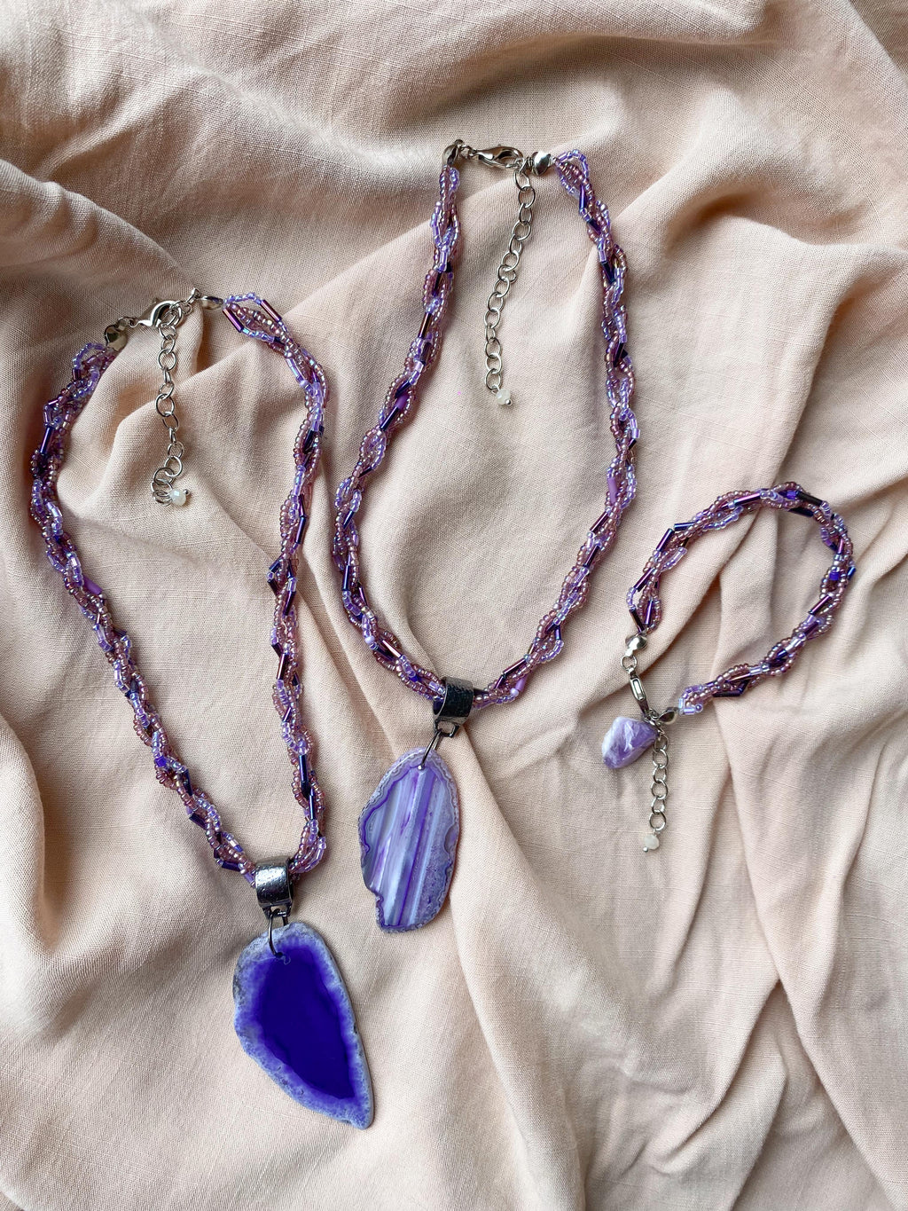 Colar Pedraria Roxo