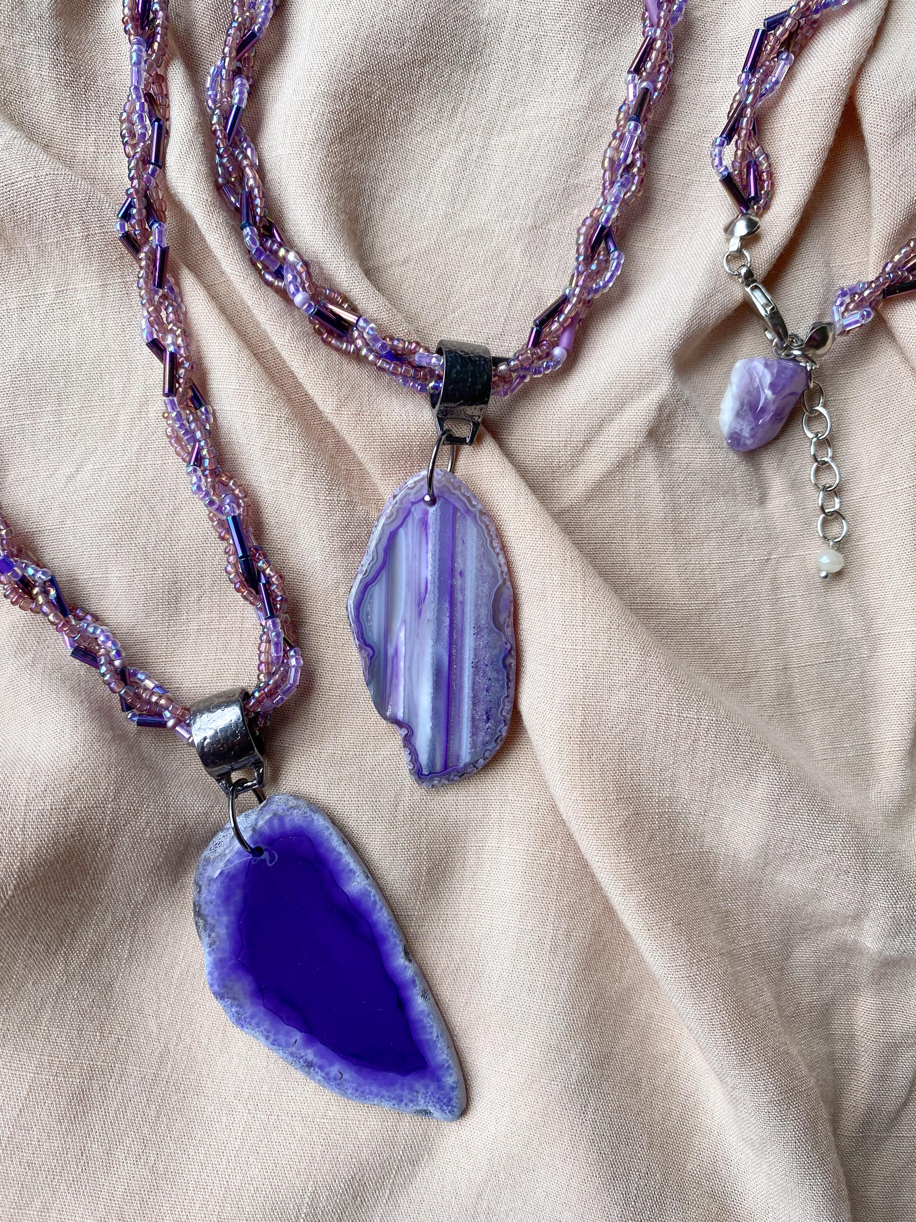 Colar Pedraria Roxo
