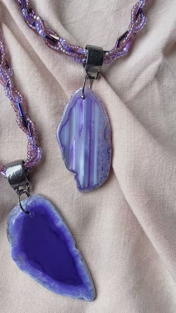 Colar Pedraria Roxo