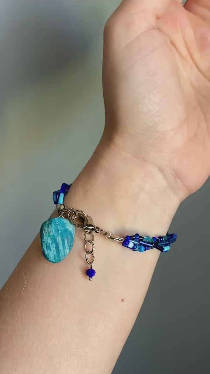 Pulseira Pedraria Azul